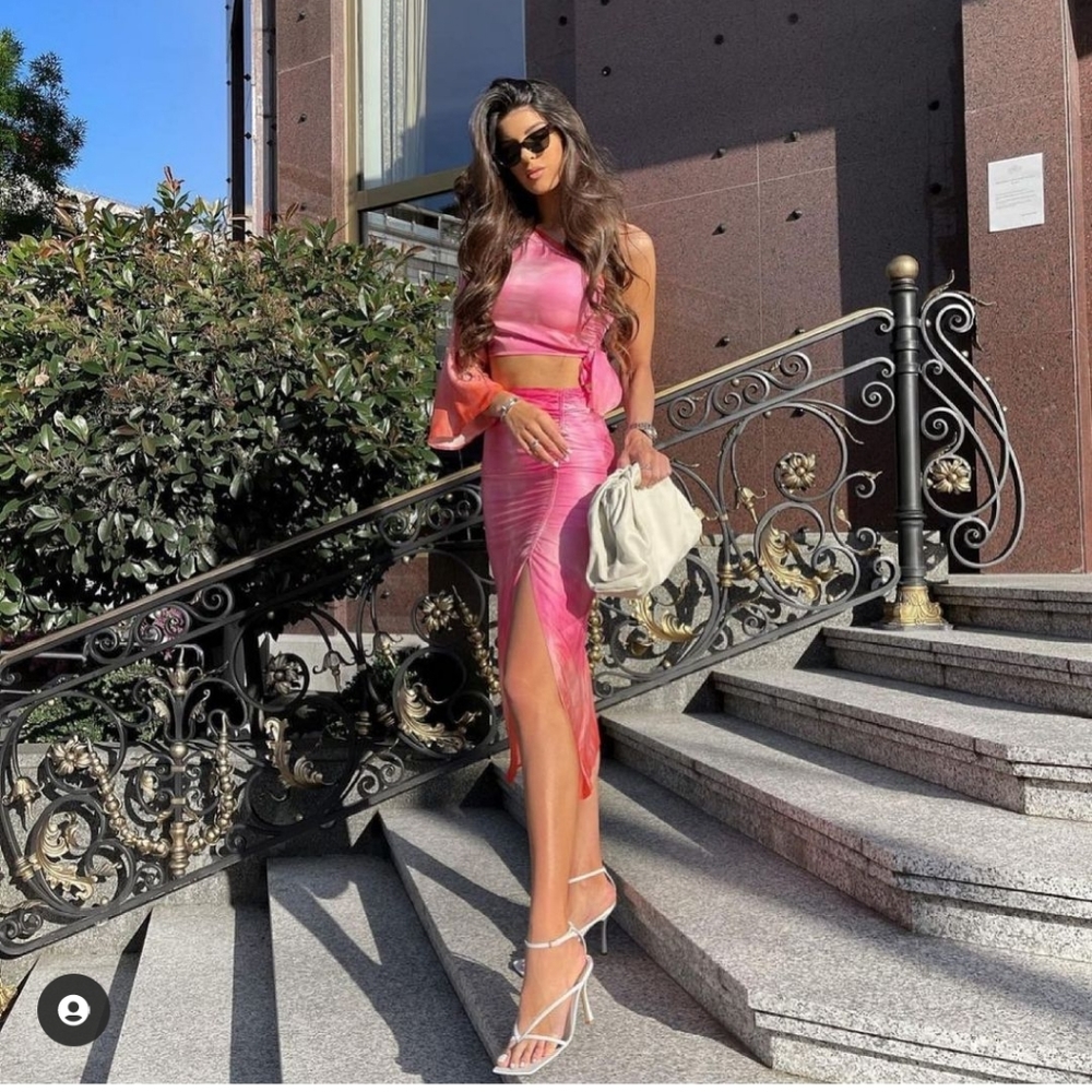 Zara Draped tie dye skirt + top Set - Picture 7 of 15